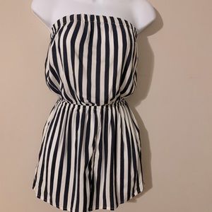 H&M Divided brand striped romper shorts